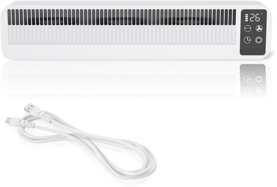 Losstaande NAIZY radiatorventilator met drie ventilatoren en display