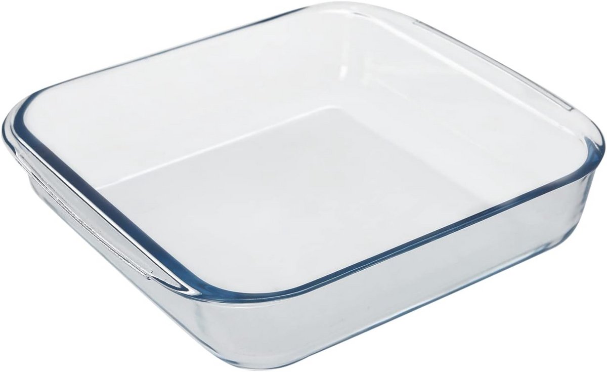 Hittebestendige vierkante ovenschaal van borosilicaatglas 1.1L