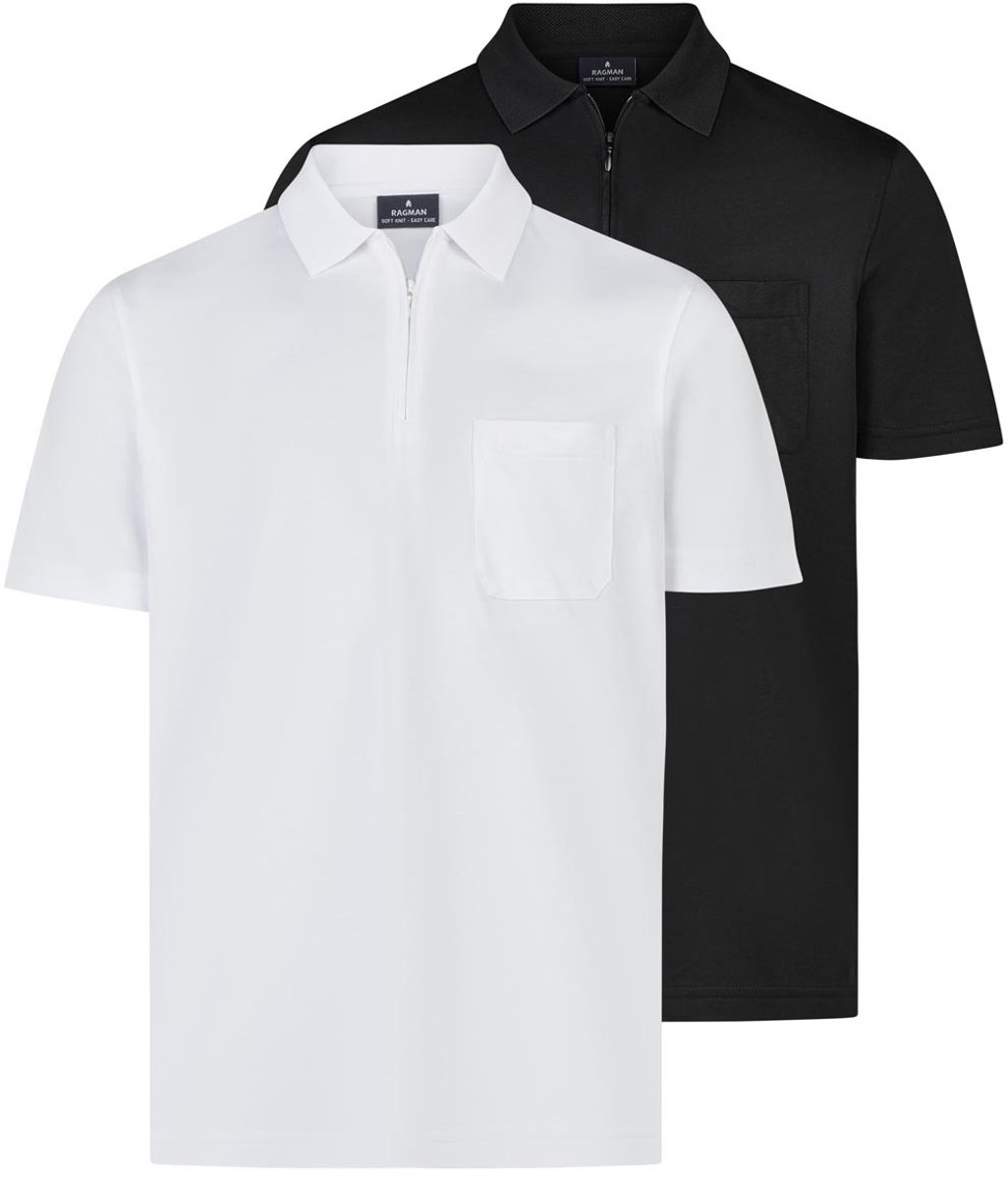 RAGMAN Heren poloshirt 2 pack Basic