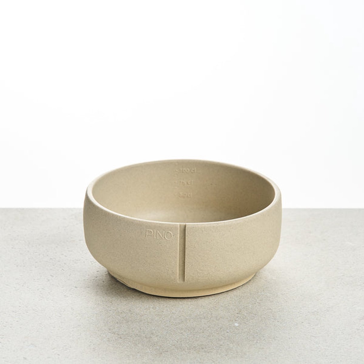 PINO Sandstone Hondenvoerbak Classic Feeder (hondenkom) - Beige (Owl Greige) - Medium ⌀17,5cm - 1200ml