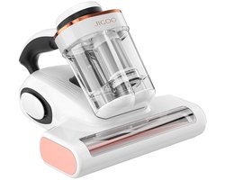 JIGOO J300 Dual-Cup Smart Anti-Mijt Stofzuiger Voor Bed, 13KPa Zuigkracht, 55 Celsius Hete Lucht, UV Licht, 99,9% Verwijdert Mijten, 0,5L Stofbeker
