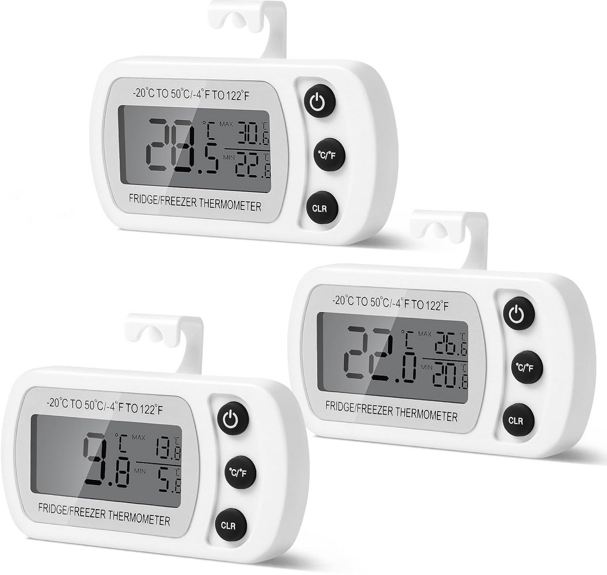 Digitale Koelkastthermometer Magnetisch met LCD Display voor Thuis en Horeca