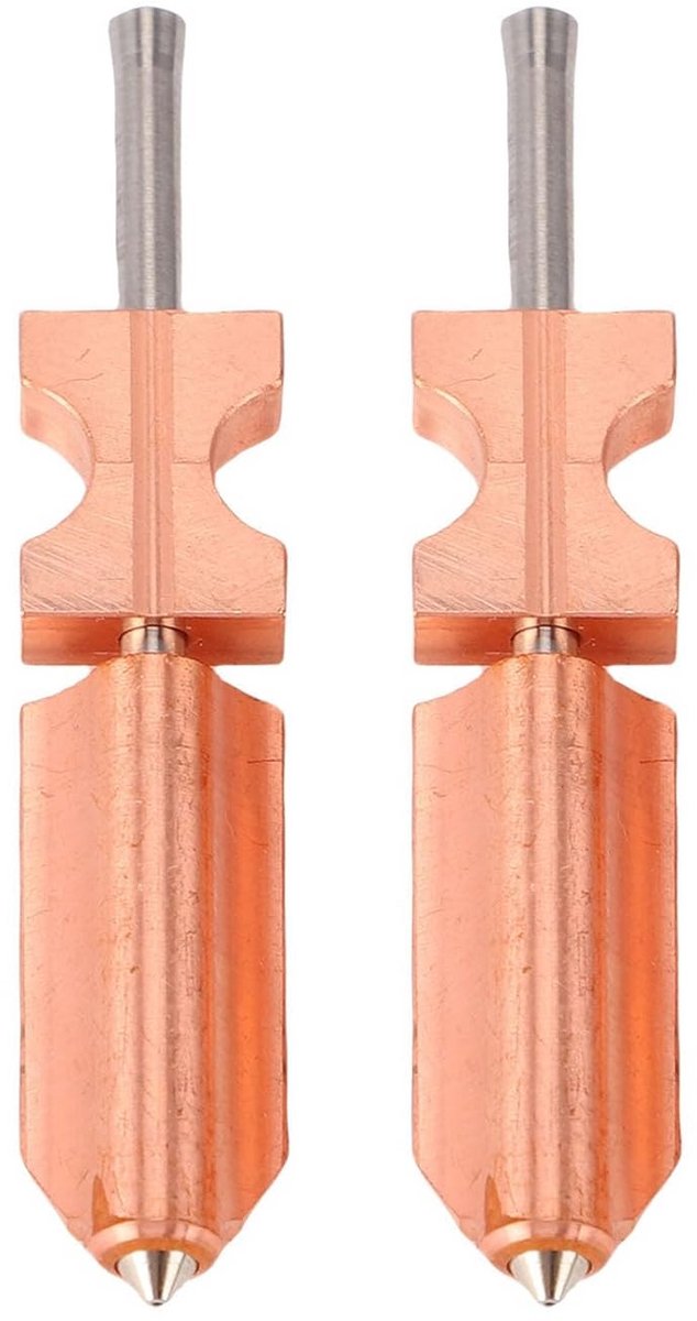 2 Stuks 0.4mm Hotend Mondstuk Vervangingen voor 3D-Printers Geheel Metaal Snel Losmaakbaar