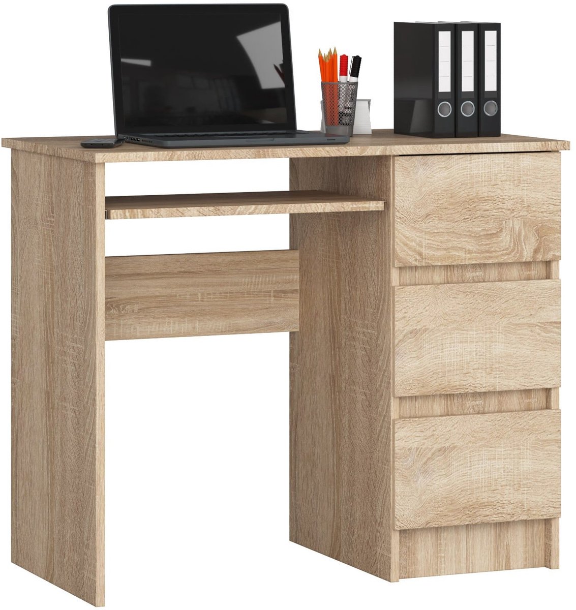 Bureau Rechts A-6 / Computerbureau / Computer Tafel / Bureautafel Rechts / Sonoma Eik / 90 x 77 x 50 cm