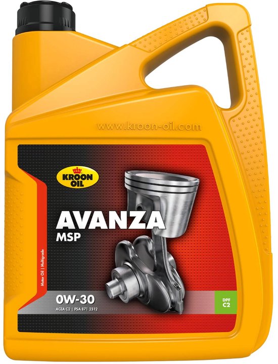 Kroon-Oil Avanza MSP - 0W-30 Motorolie - Volsynthetisch - 5000ml - Geen kleur