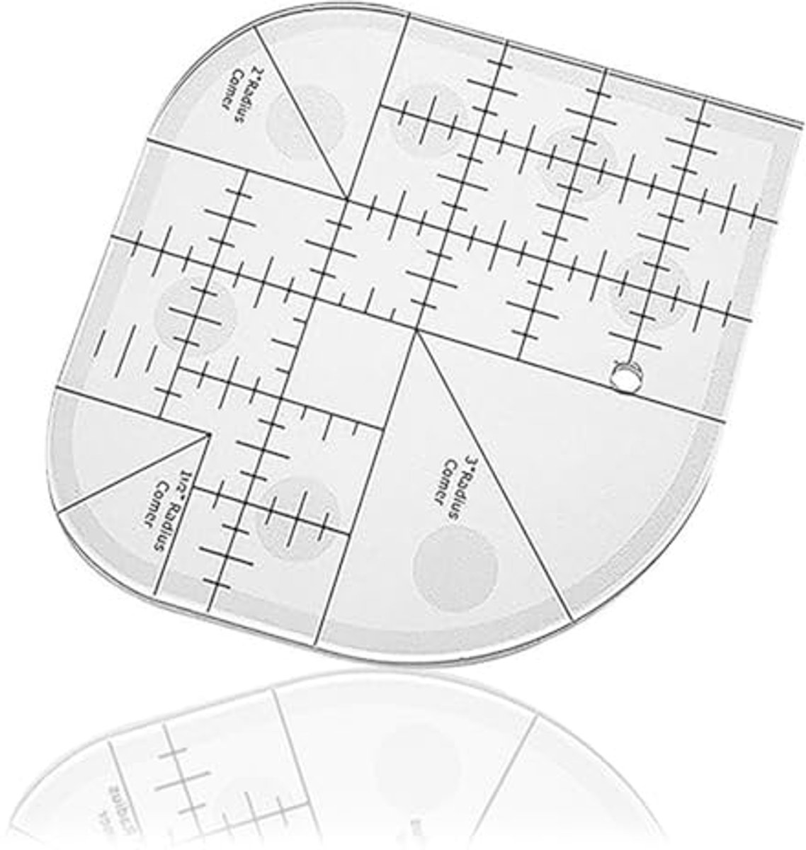 Gebogen Lineaal voor Quilten - Acryl Naa sjabloon voor DIY Kleding en Ambachten