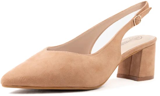 Verstelbare sandalen met brede neus en hak, model H - Lea