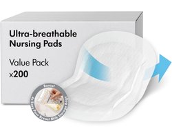 Medela Ultra‑Ademende Zoogcompressen – Wegwerp – voor Borstvoeding – Huidvriendelijk en Comfortabel – 200 - 200 stuks