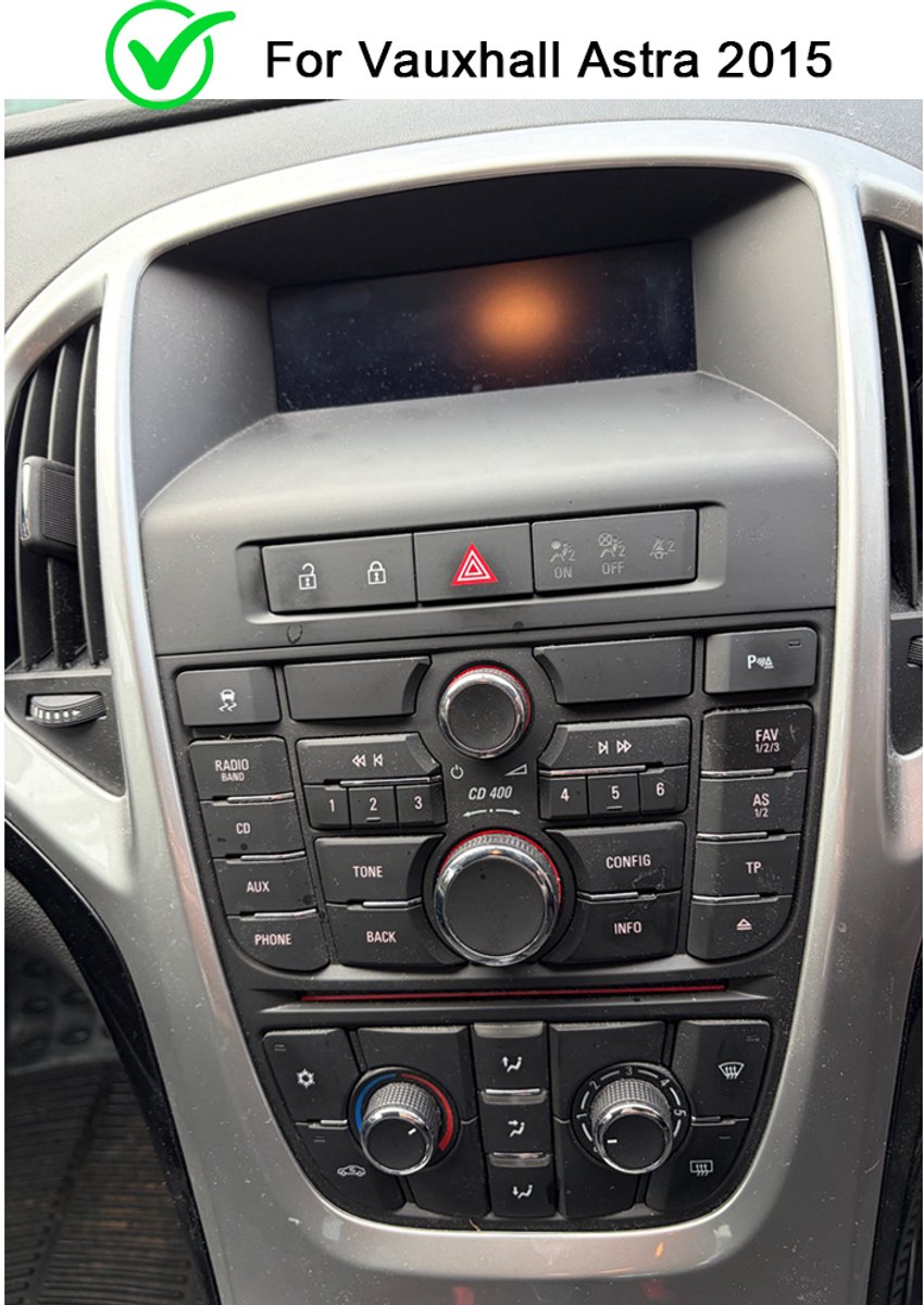 Autoradio - 9,7 inch Android 14, 4+64 GB geheugen, GPS-navigatie, wifi, Bluetooth, RDS-compatibel, CarPlay Android-autosysteem, achteruitrijcamera, microfoon - Geschikt voor Opel Astra