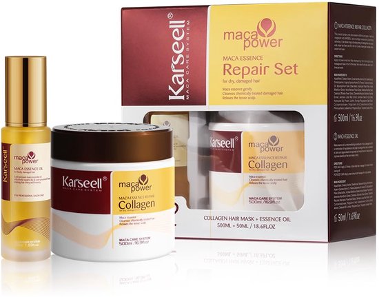 Karseell - Maca Collagen Haarmasker + Haarolie Set