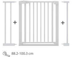 Luvion ® Safety Gate Plus Traphekje – Klembevestiging (Zonder Boren Mogelijk) – 88–100 cm – Wit