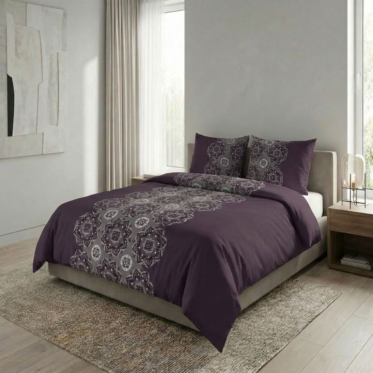 SENZATIONE 100% Katoen Percaline Dekbedovertrek 240x240-2x60x70 cm GABRIELE PAARS