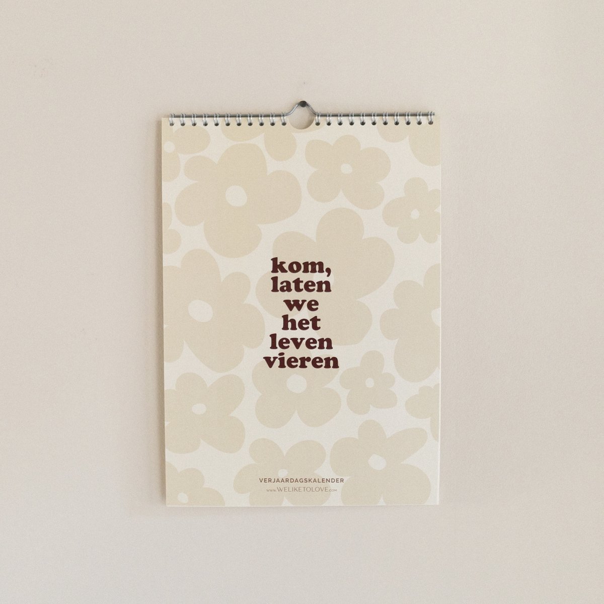 WeLikeToLove Verjaardagskalender - Volwassenen - Verjaardagskalenders - Hippe - Nude - A4