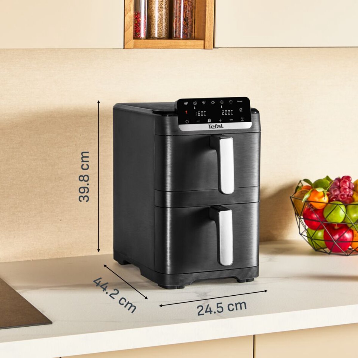 Tefal Easy Fry Crispy Stack EY7528 - Dubbele Airfryer - 10L - 6 automatische programma's - Geschikt voor 6 personen — afbeelding 7