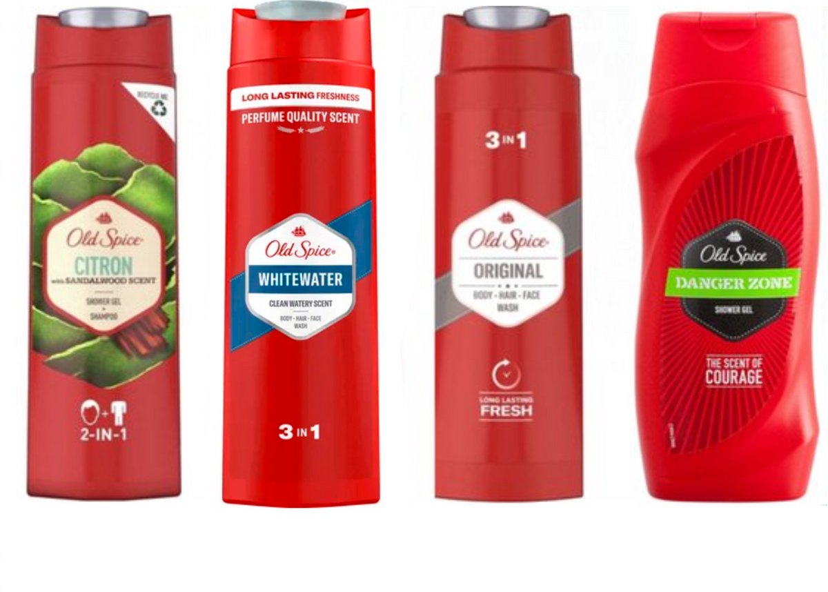 Old Spice Douchegel - 4 x 250ml Voordeelverpakking