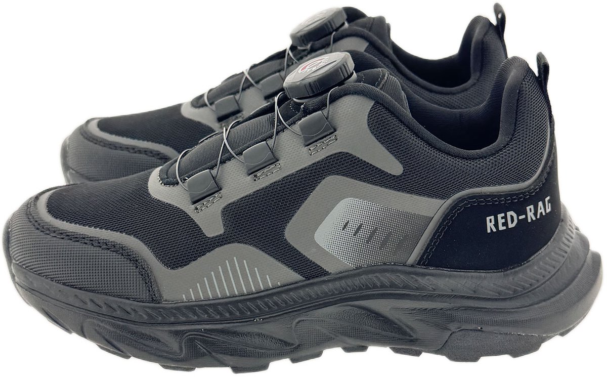 Red-Rag 15853 Speedlace sneaker zwart, 33