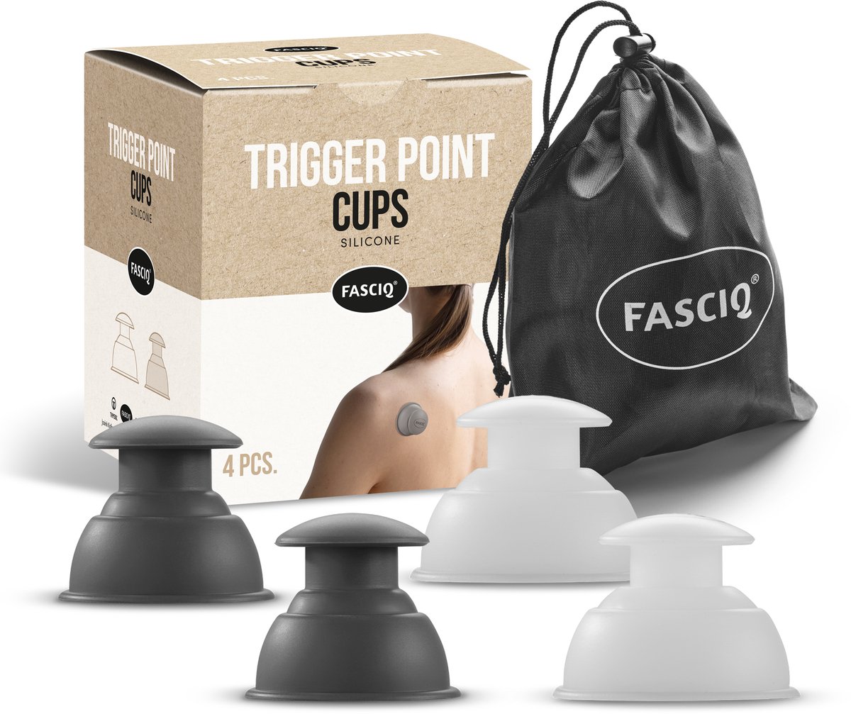 FASCIQ® EasyPush - Cupping set - cupping cups - triggerpoint behandeling - fascia behandeling - huidverbetering - spierherstel