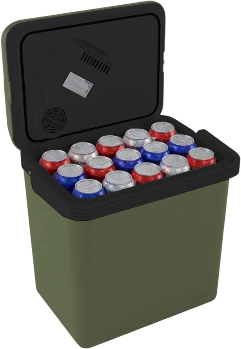 Auronic Koelbox Elektrisch 12V en 230 volt - 25L - Camping Koelkast - Auto - Koelen en Verwarmen - Frigobox - Groen