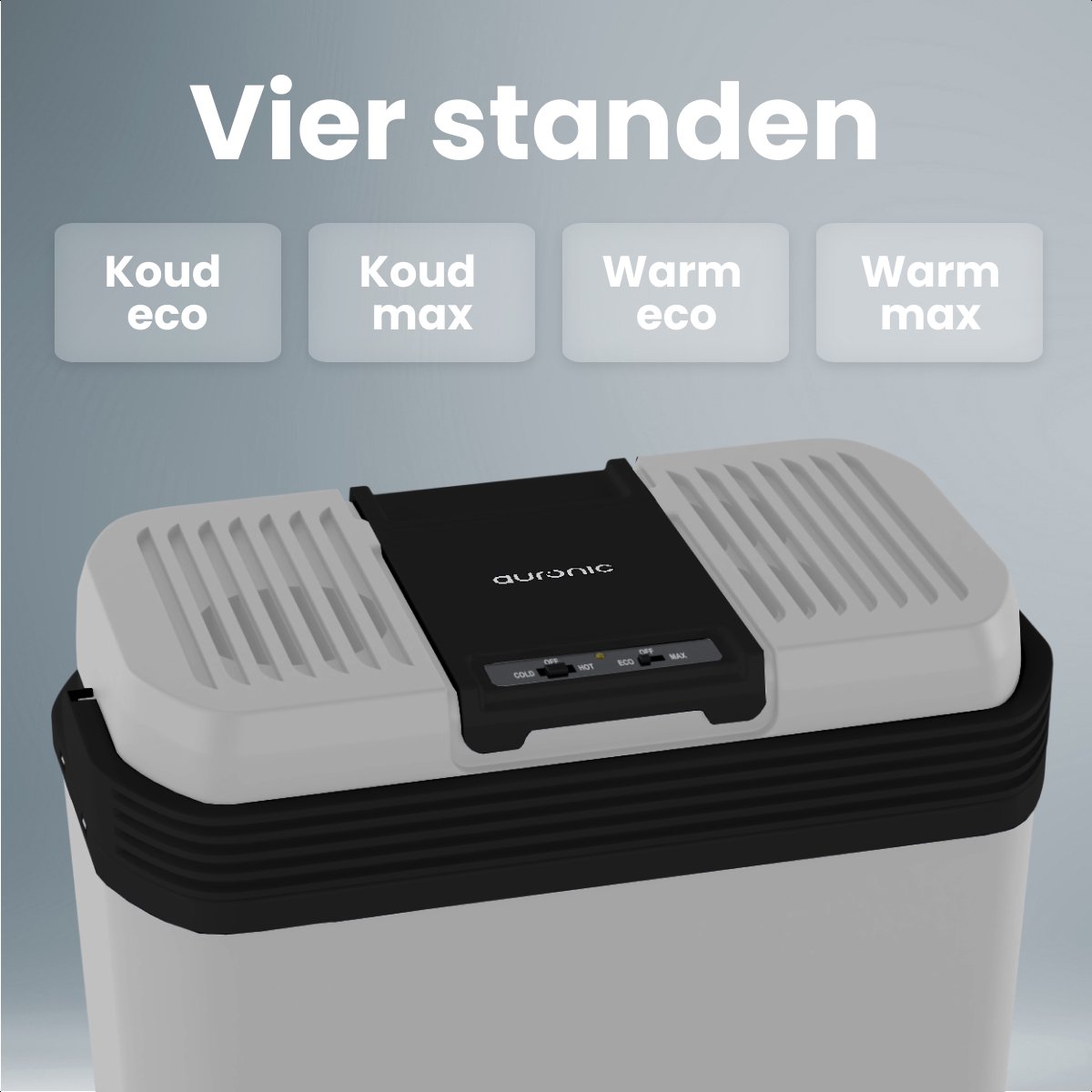 Auronic Koelbox Elektrisch 12V en 230 volt - 20L - Camping Koelkast - Auto - Koelen en Verwarmen - Frigobox - Lichtgrijs – foto 7