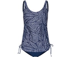 Pastunette - Tankini - Oceanic Flow - Blauw/Wit - Geschikt voor prothese(s) - Maat 38