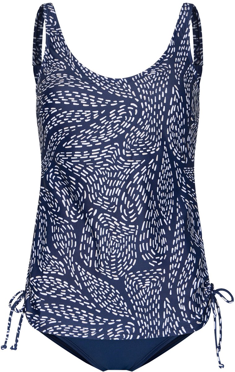 Pastunette Tankini - Oceanic Flow - Blauw/Wit - Geschikt voor prothese(s)