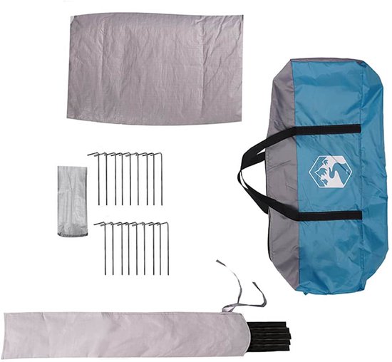 Teepee Tent met dak Blauw en Grijs 490 x 410 x 210 cm van Happy People — afbeelding 5
