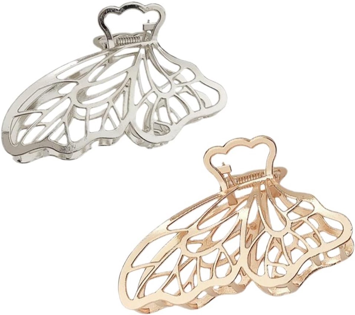 Grote Gouden Haarspeld Set (2 Stuks) - Metalen Clips voor Dik Haar