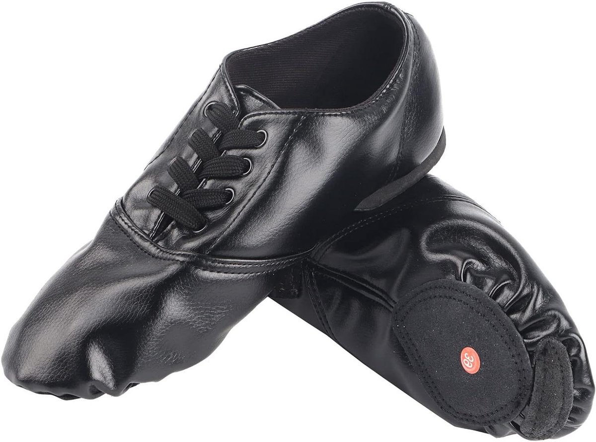 Allecto- Jazz Dance schoenen dansschoenen hoogwaardige kwaliteit kleuren comfortabel geschikt voor dansles kinderen en volwassenen zwart