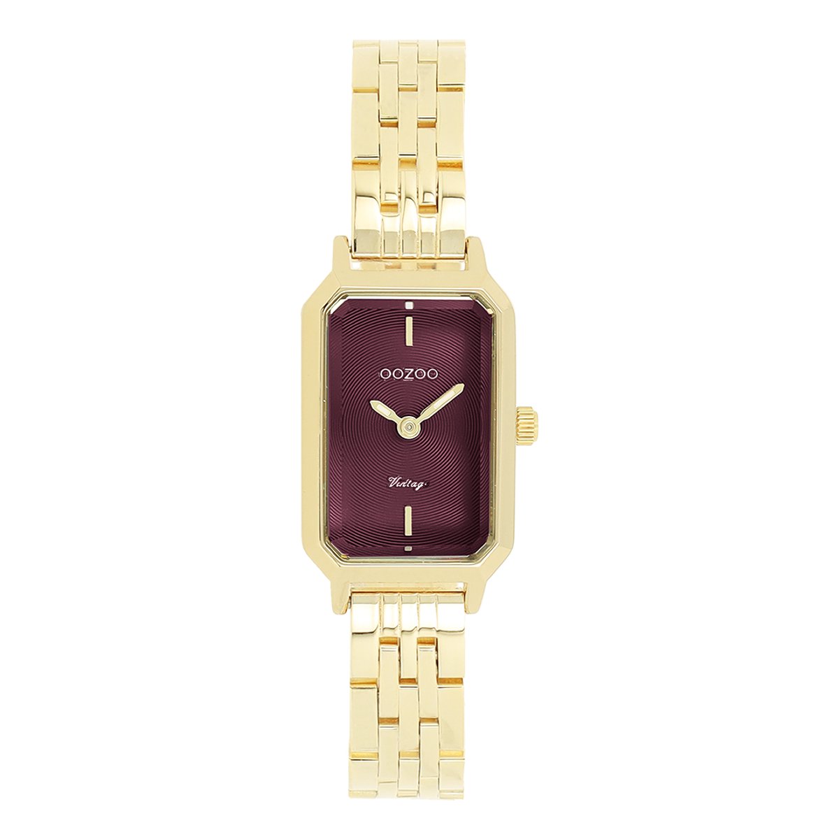 OOZOO Vintage series - Goudkleurige OOZOO horloge met roestvrijstalen armband - C20459