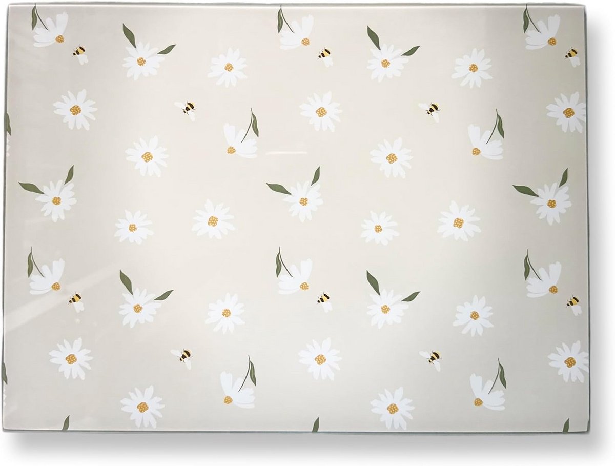 Gehard Glas Snijplank met Madeliefjes en Bijenprint - 28x38 cm Keukenaccessoire