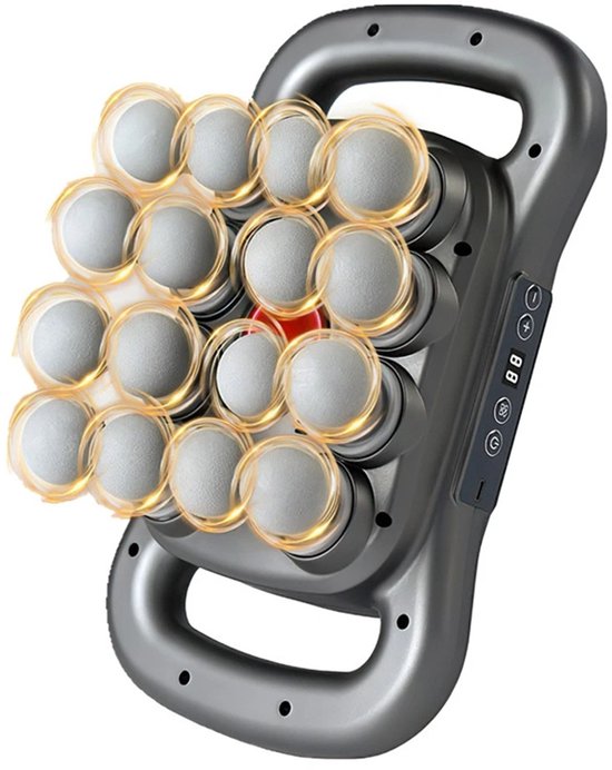 Massagepistool - Massageapparaten - 16-koppige Diepe Weefsel Massager - Zwart 1800mAh...