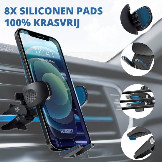 Telefoonhouders Auto Ventilatie - Gsm houder auto - Stevige Clip met Haak - One Button Release - 360° Rotatie - voor 4-7 Inches Phones, Iphone, Sumsung etc.