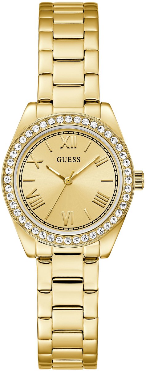 Guess Mini Luna Quartz Analoog Horloge Gouden Toon Case: 100% Recycled Steel | Armband: 100% Stainless Steel 30 mm GW0841L6, GW0841L7