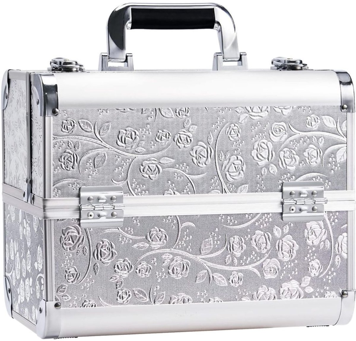 Florixa® Nagellak Koffer - Nagellak - Zilver - 32cm x 21cm x 26 cm