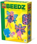 Doos SES Beedz strijkkralen met twee afgewerkte elfjes, een blauwe engel grondplaat en 1200 kralen.