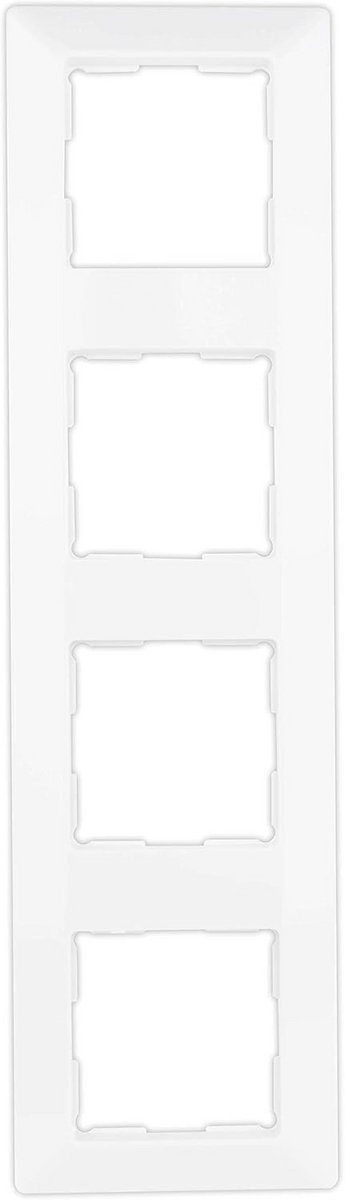 Viervoudig Montageframe voor Wandcontactdozen en Lichtschakelaars Wit