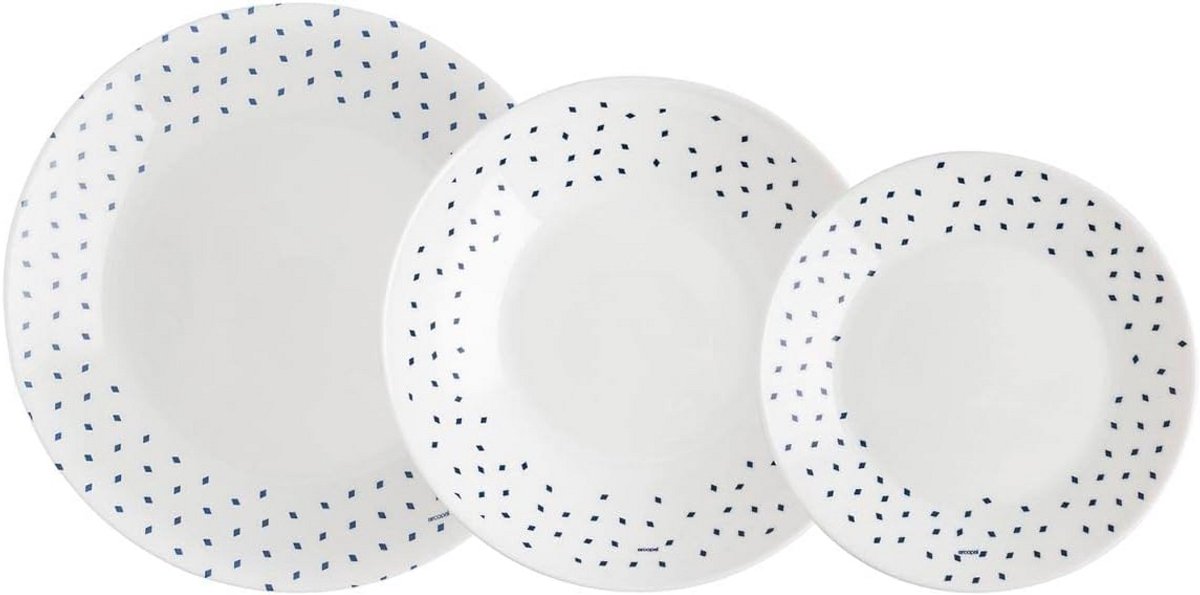 Elegant 18-delig Tafelservies Wit voor 6 Personen