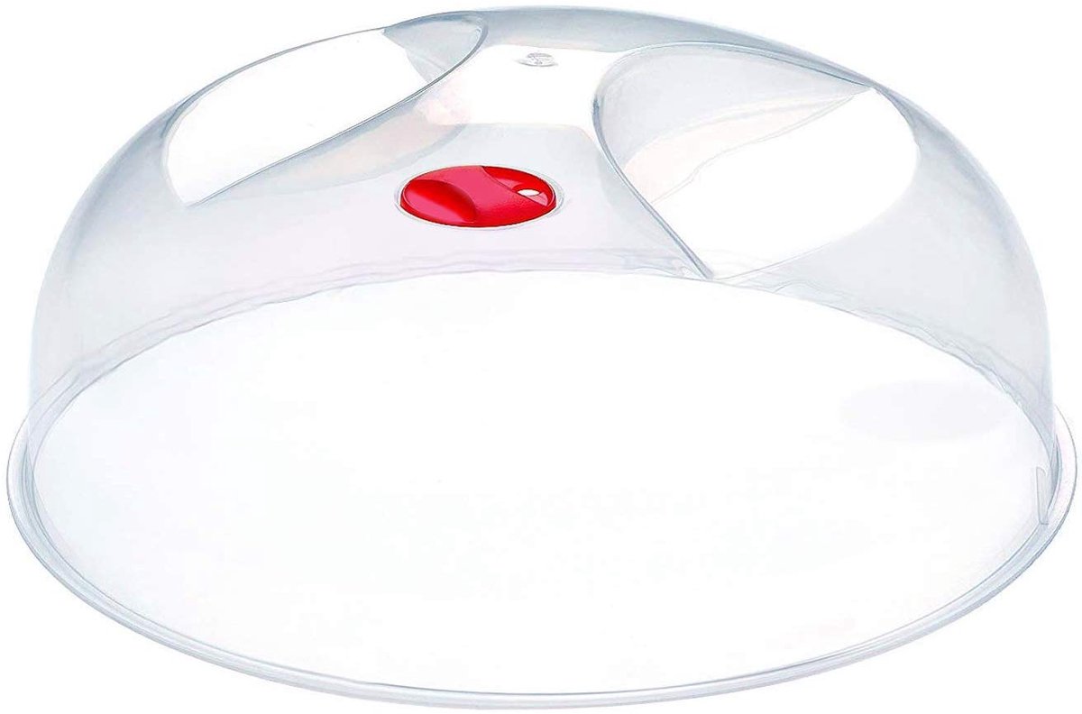 Voedsel Cloche - Magnetrondeksel met Ventiel - Antispat Deksel - Robuust PP - Ø 26 cm