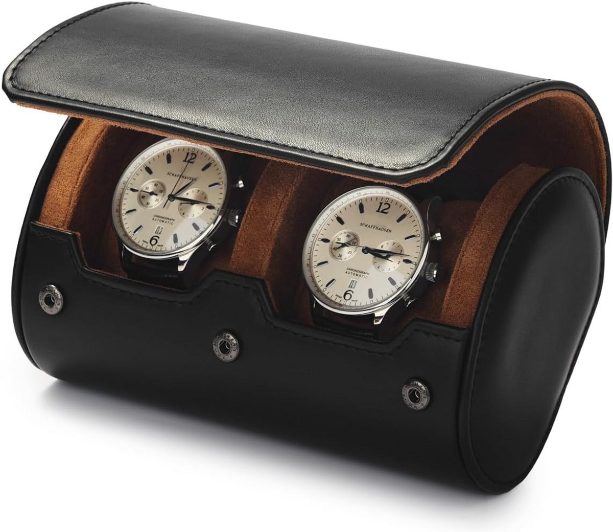 Luxe Kunstleren Horlogebox voor 2 Herenhorloges - Reis en Cadeau