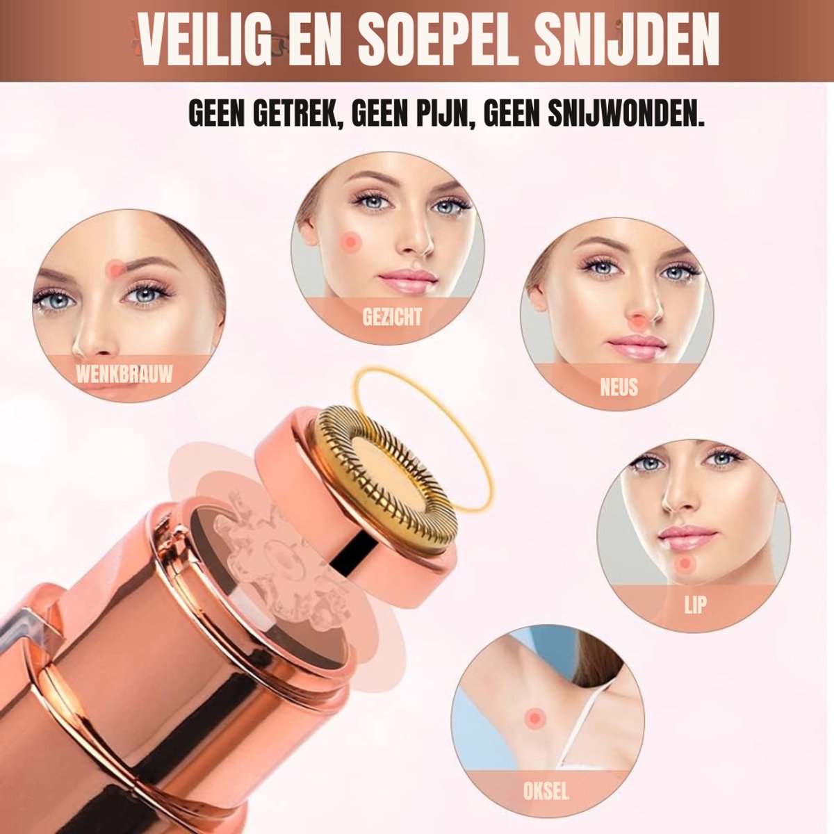 Florixa® Neustrimmer Vrouwen - Neustrimmer - Roze - 10cm x 10cm x 5cm