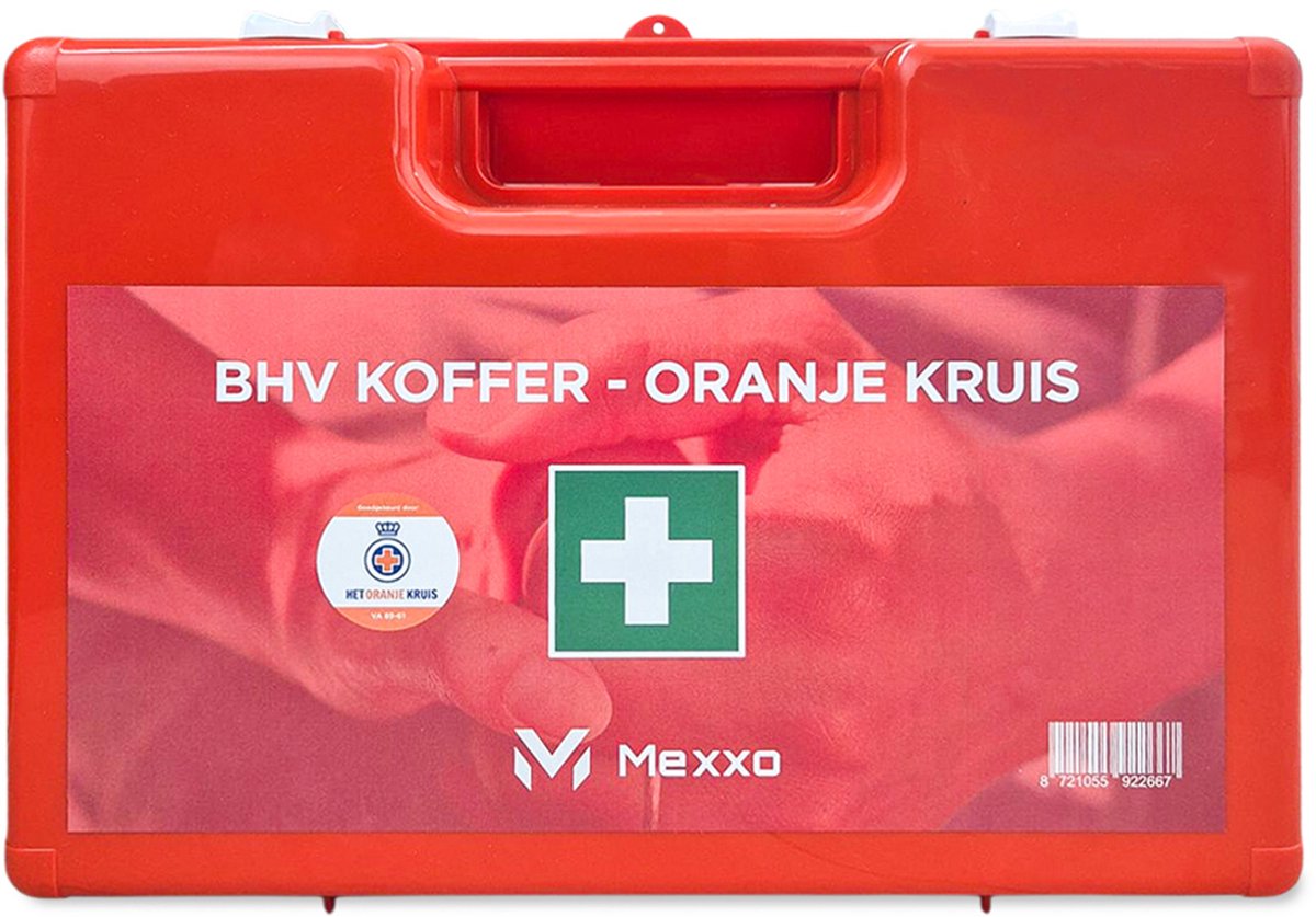 Cover van Mexxo EHBO kit - BHV verbanddoos- Oranje Kruis gecertificeerd - 83-delig
