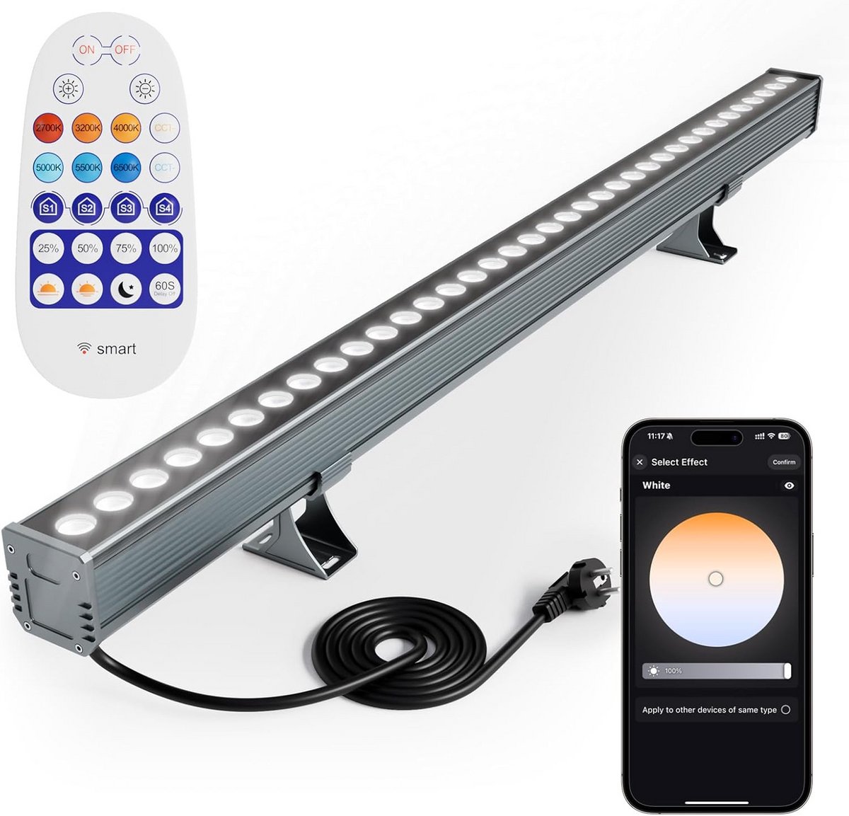 Verstelbare Buiten Wandlamp met Kleurtemperatuur aanpassing 2700K-6500K