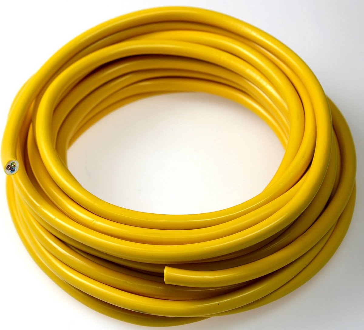 Flexibele Installatiekabel Buiten Gebruik 3x2,5mm 50 Meter Geel IP44
