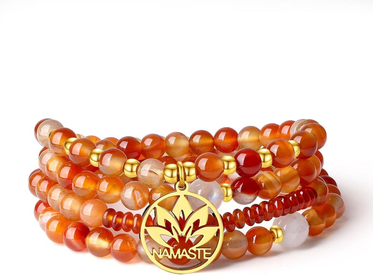 108 Mala Kralen Armband en Ketting met Edelsteen Opties voor Yoga en Meditatie