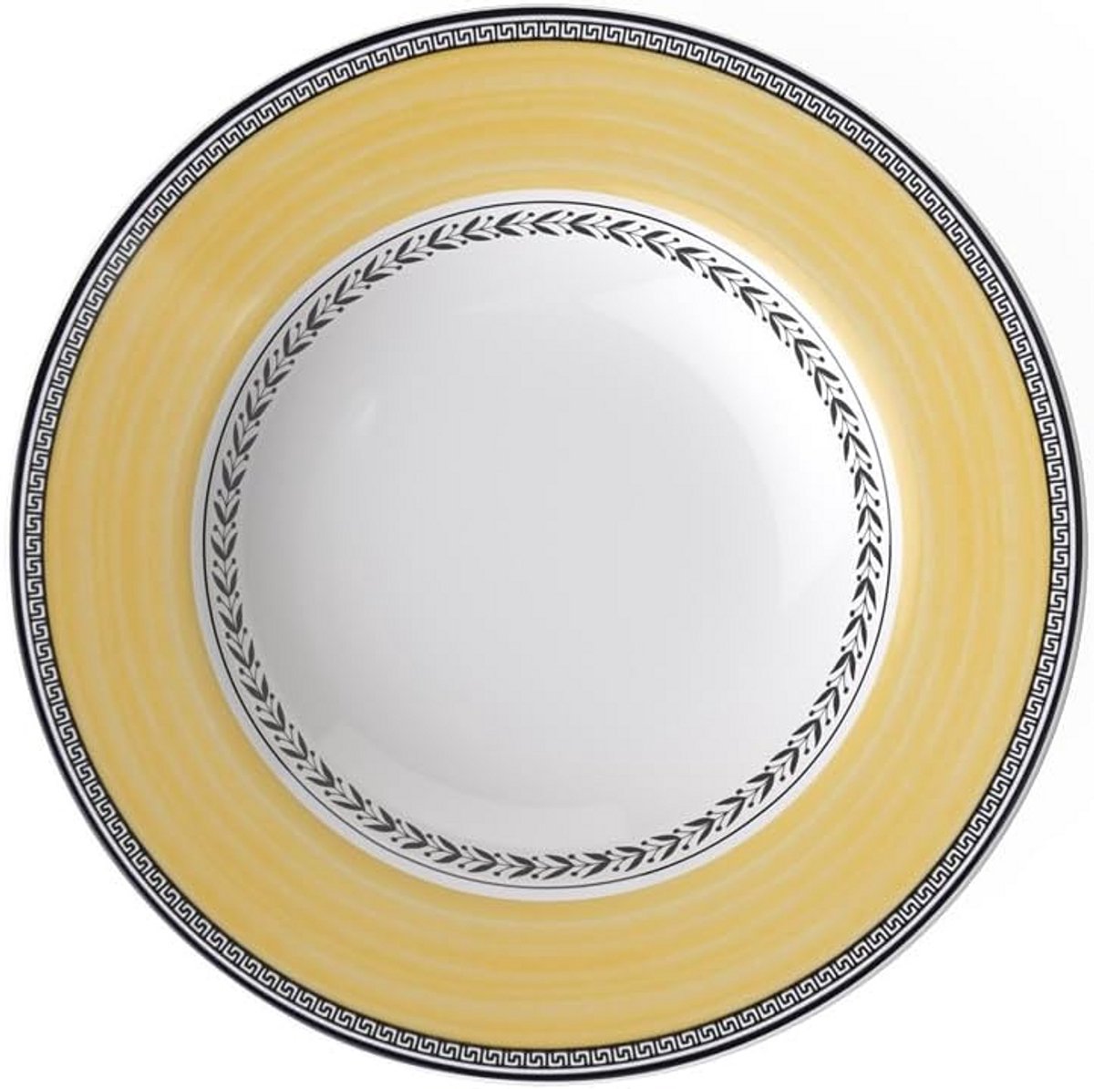 Diep bord met landelijke koperplaatdecoratie