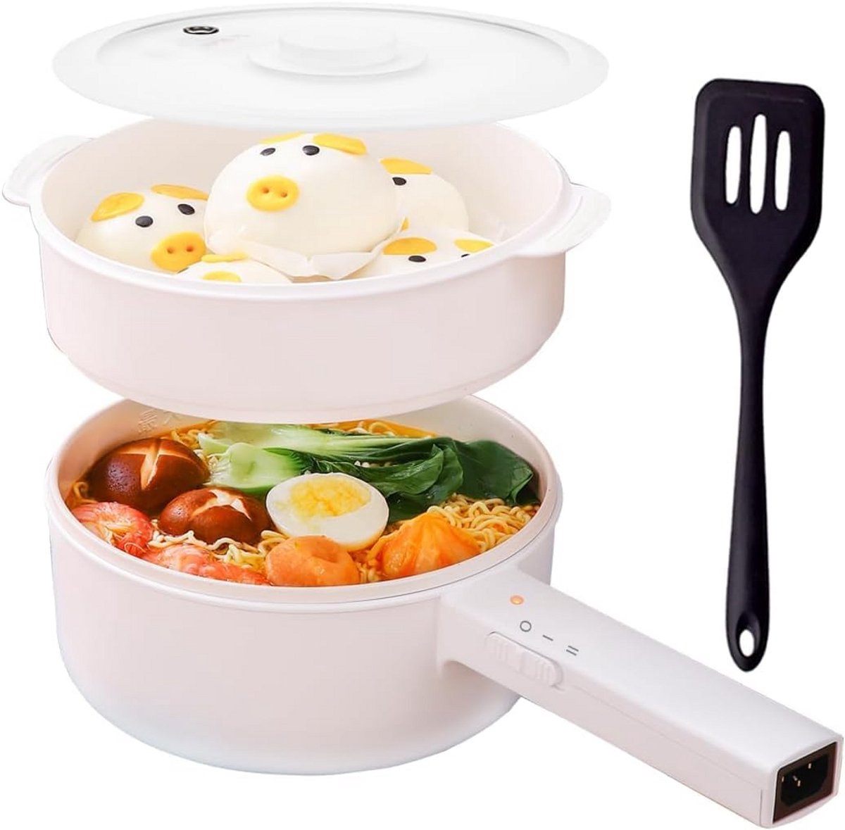 Elektrische Kookpan 1.5L met Stoomaccessoires - Antiaanbaklaag