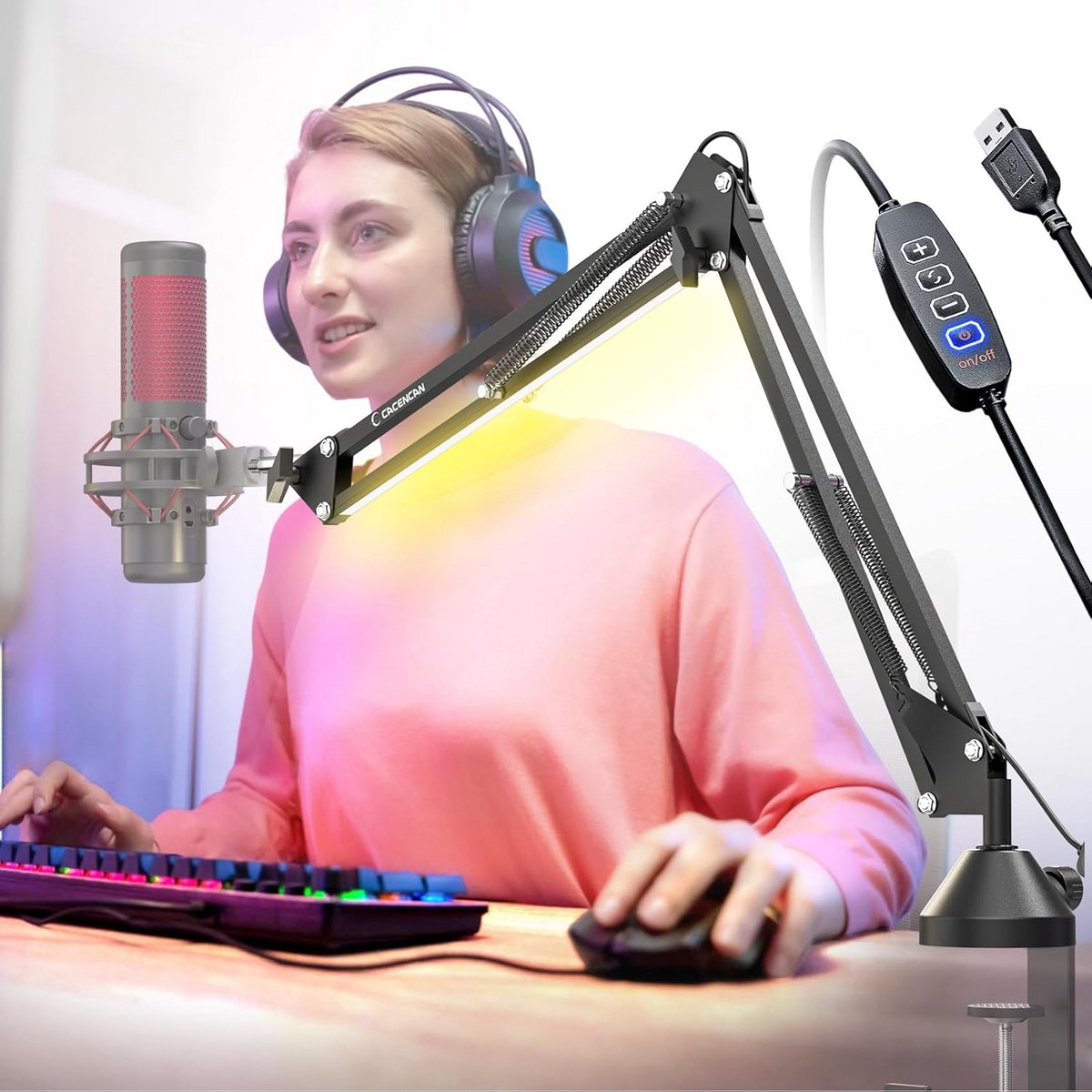 Verstelbare Microfoonarm met Klem - Professionele Ophanging voor Studio en Gaming