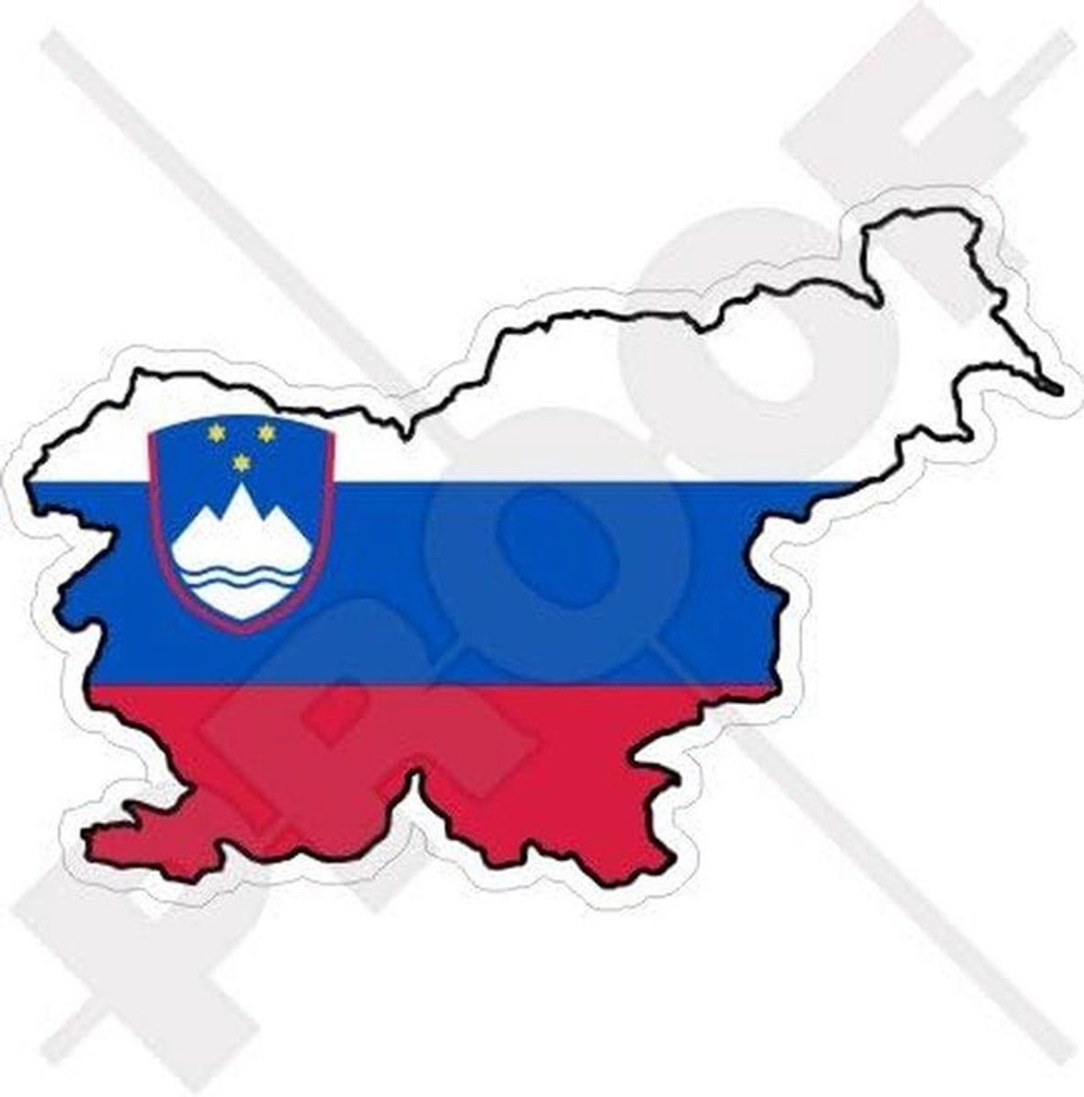 Sloveense vlag sticker 4.7 inch vinyl bumpersticker