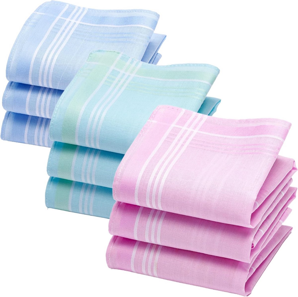 100% Katoenen Dameszakdoeken – Discreet & Absorberend – 28 cm x 28 cm – Satijnen Afwerking