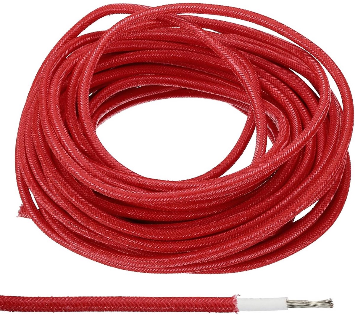 Flexibele Hoge Temperatuur Silicone Elektrische Draad Rood 15AWG 5 Meter